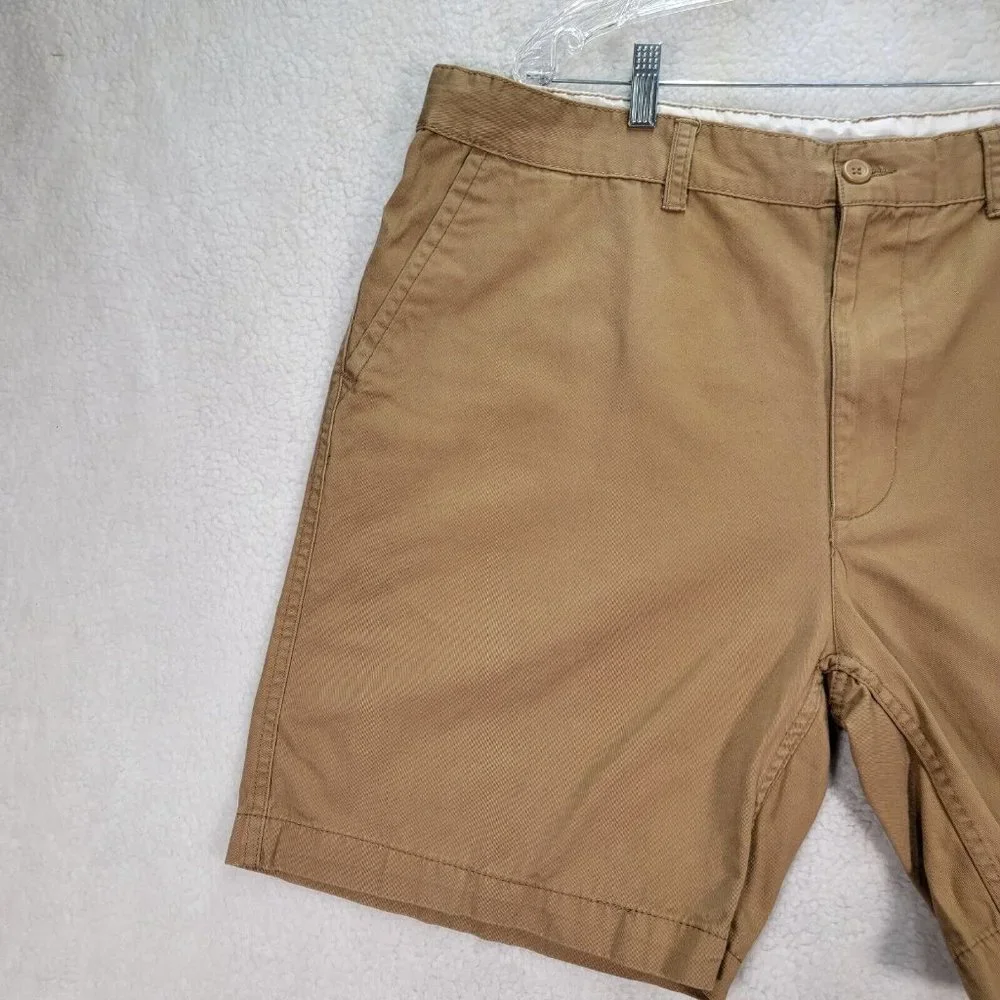 St. John's Bay Brown Pure Cotton High Rise Classic Preppy Chino Shorts